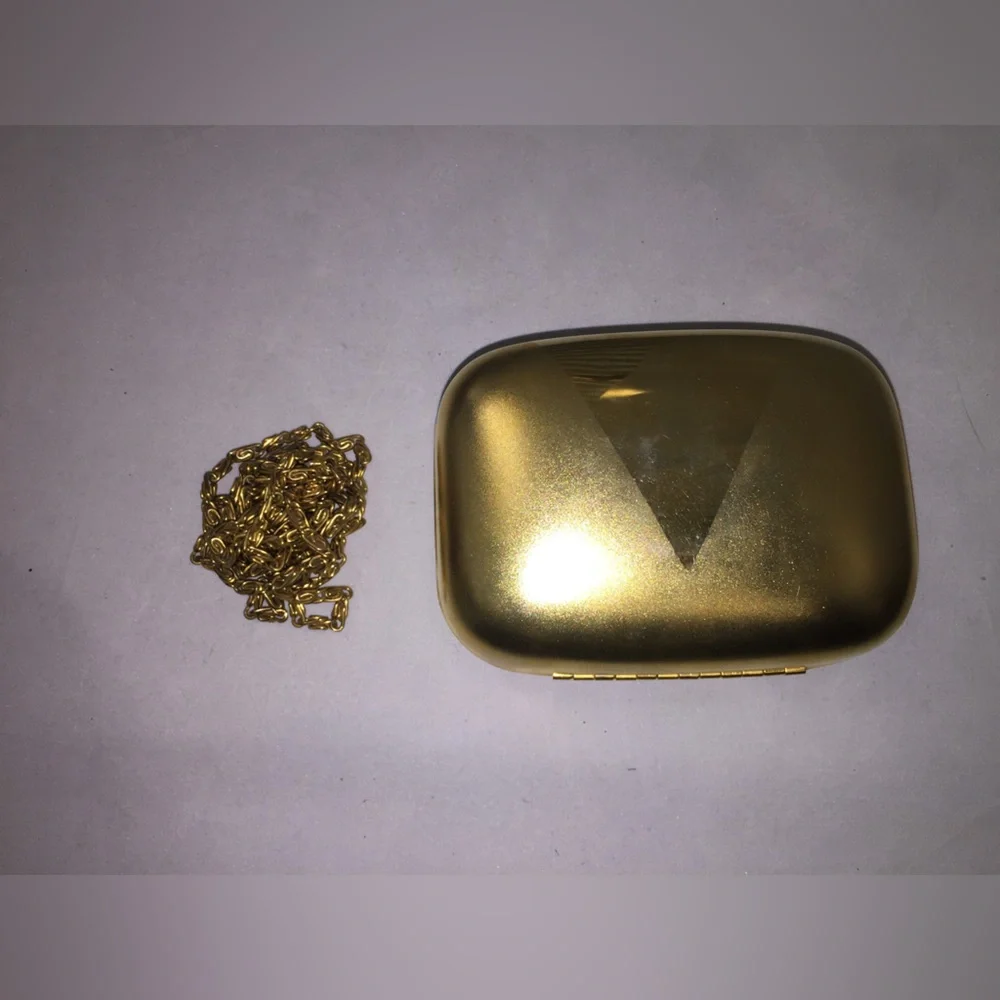 Gold Clutch with Strap